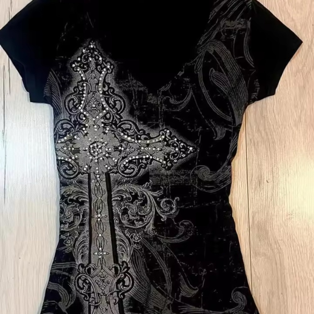 Black Embellished Women's Top